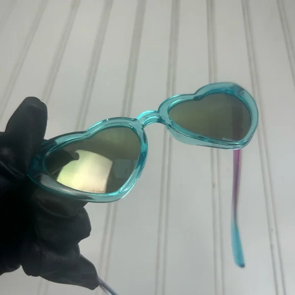 Disney Blue Heart-Shaped Sunglasses Kids Size with Purple Gradient Arms Disney Blue Heart-Shaped Sunglasses Kids Size with Purple  main image 2